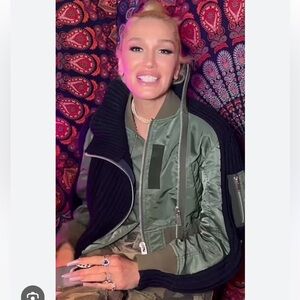 Gwen Stefani rare green bomber jacket size large Las Vegas residency